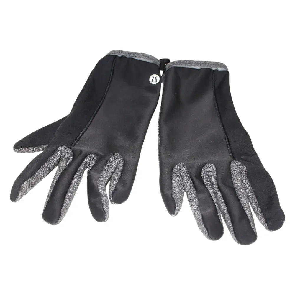 Lululemon Black and Grey Light Gloves Size M/L